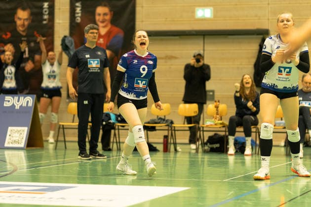 Volleyball I Frauen I Saison 2025-2026 I 2. Bundesliga I VC Osnabrück - SCU Emlichheim I 11.04.2026 Dina Dell (9, VC Osnabrück) Osnabrück Schlosswallhalle Niedersachsen Deutschland Copyright: xLobeca CedricxSiefkerx