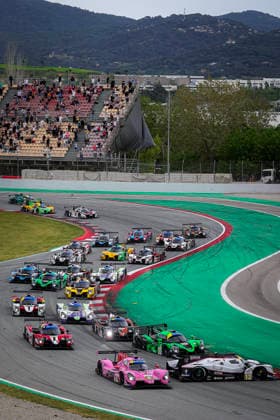 AUTO - MLC 2026 - BARCELONA 08 PLUSCHKELL Mattis (ger), ANGELARD Maksymilian (pol), BWT Mücke Motorsport, Duqueine D09 - Toyota, LMP3, action, 12 ROGEON Arthur (fra), RABER August (uae), Brutal Fish Campos Racing, Ligier JS P325 - Toyota, LMP3, action during the 1st round of the 2026 Michelin Le Mans Cup on the Circuit de Barcelona-Catalunya from April 10 to 12, 2026 in Barcelona, Spain - BarcelonaSpain  Copyright: xPauloxMariax