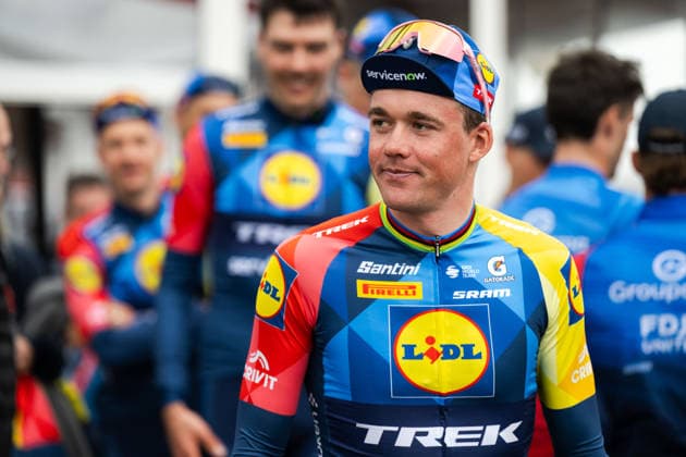 Radsport, Paris-Roubaix, Team-Präsentation Herren, 11.04.2026 Mads Pedersen (DEN, Lidl-Trek) Compiegne Frankreich Copyright: xMarcelxHilgerx