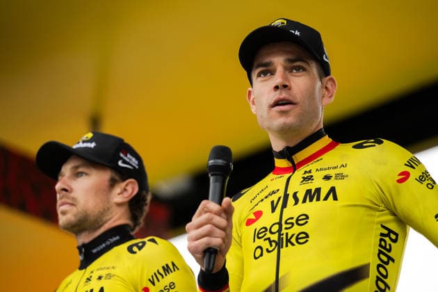 Radsport, Paris-Roubaix, Team-Präsentation Herren, 11.04.2026 Wout van Aert (BEL, Team Visma Lease a Bike) Compiegne Frankreich Copyright: xMarcelxHilgerx
