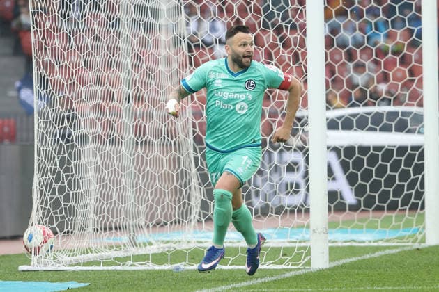 FC Zuerich - FC Lugano Torjubel Renato Steffen (FC Lugano) 11.04.2026 Stadion Letzigrund Zuerich, SCHWEIZ, Saison 2025 2026 Herren Fussball Super League FC Zuerich - FC Lugano Torjubel Renato Steffen (FC Lugano) *** FC Zuerich FC Lugano Goal celebration Renato Steffen FC Lugano 11 04 2026 Stadium Letzigrund Zuerich, SWITZERLAND, Season 2025 2026 Men Soccer Super League FC Zuerich FC Lugano Goal celebration Renato Steffen FC Lugano 