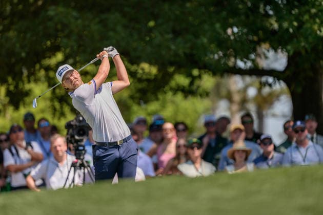 260411 Kristoffer Reitan of Norway during the third round of the 2026 Masters Golf Tournament on April 11, 2026 in Augusta. Photo: Petter Arvidson BILDBYRAN kod PA PA1195 golf masters bbeng the masters augusta norge norway Copyright: PETTERxARVIDSON BB260411PA088