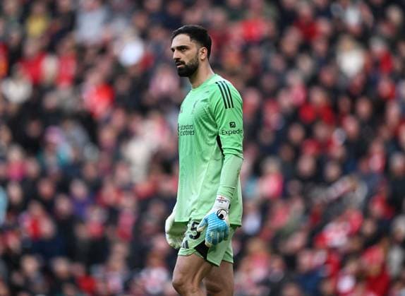 Giorgi Mamardashvili goalkeeper of Liverpool Liverpool v Fulham, Premier League, Football, Anfield, Liverpool, UK - 11 Apr 2026Liverpool Anfield United Kingdom EDITORIAL USE ONLY No use with unauthorised audio, video, data, fixture lists, club league logos or live services. Online in-match use limited to 120 images, no video emulation. No use in betting, games or single club league player publications.  Copyright: xAnnaxGowthorpe Shutterstockx 16823590ca
