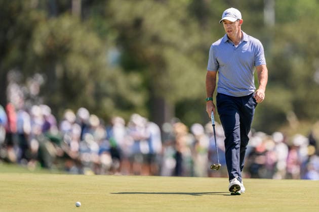 260411 Rory McIlroy of Northern Ireland during the third round of the 2026 Masters Golf Tournament on April 11, 2026 in Augusta. Photo: Petter Arvidson BILDBYRAN kod PA PA1195 golf masters bbeng the masters augusta Copyright: PETTERxARVIDSON BB260411PA113