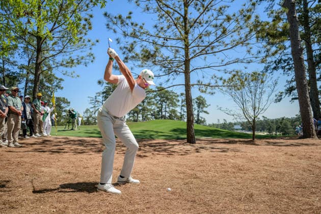 260411 Haotong Li of China during the third round of the 2026 Masters Golf Tournament on April 11, 2026 in Augusta. Photo: Petter Arvidson BILDBYRAN kod PA PA1195 golf masters bbeng the masters augusta Copyright: PETTERxARVIDSON BB260411PA121