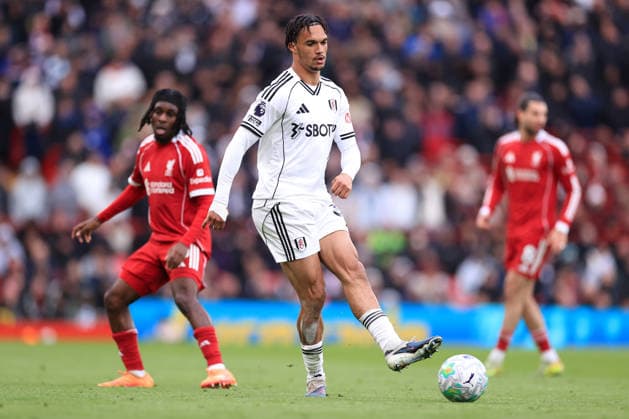 Football - Premier League - Liverpool v Fulham 11th April 2026 - Premier League - Liverpool v Fulham - Antonee Robinson of Fulham - Photo: Simon Stacpoole Offside. Liverpool UK Copyright: xSimonxStacpoolexOffside