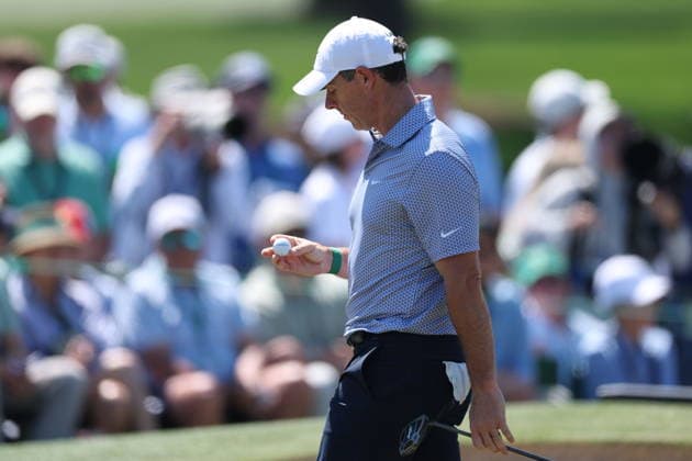 Golf 2026 Masters Tournament - Round 3 Rory McIlroy of Northern Ireland on the second green in Round 3 of the 2026 Masters tournament in August, Georgia, USA, 11 April 2026. Augusta United States  Copyright: xCHRISxTORRESx