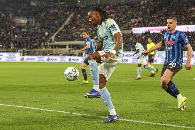 Khephren Thuram of Juventus FC play the ball during Atalanta BC vs Juventus FC, 32Â° Serie A Enilive 2025-26 game at New Balance Arena in Bergamo (BG), Italy, on April 11, 2026.  Copyright: xDavidexCasentini IPAxSportx xipa-agency.netx xx IPA_73897914 IPA_Agency_IPA73897914