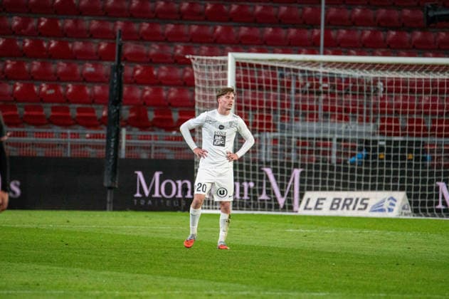 FOOTBALL : Stade Rennais vs Angers SCO - Ligue 1 - JournÃ e 29 - 11 04 2026 Marius LouÃ«r (Angers SCO) RennesFrance  Copyright: xEmilienxJousselinx