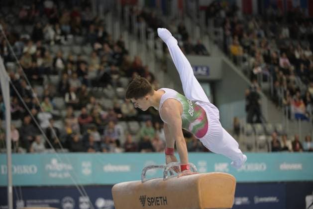 FIG APPARATUS WORLD CUP 2026 (CRO),Finals Day 1 (MAG, WAG), Hall Gradski vrt , Osijek, Croatia, 11.04.2026 IVANOV David (BUL) during FIG APPARATUS WORLD CUP 2026 (CRO),Final Day 1, Pommel Horse (MAG), Hall Gradski vrt , Osijek, Croatia, 11.04.2026 *** FIG APPARATUS WORLD CUP 2026 CRO ,Finals Day 1 MAG, WAG , Hall Gradski vrt , Osijek, Croatia, 11 04 2026 IVANOV David BUL during FIG APPARATUS WORLD CUP 2026 CRO ,Final Day 1, Pommel Horse MAG , Hall Gradski vrt , Osijek, Croatia, 11 04 2026 Copyright: xBEAUTIFULxSPORTS Stanusicx