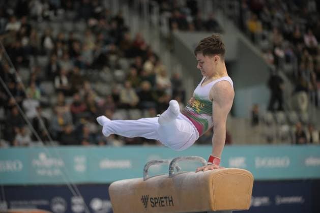 FIG APPARATUS WORLD CUP 2026 (CRO),Finals Day 1 (MAG, WAG), Hall Gradski vrt , Osijek, Croatia, 11.04.2026 IVANOV David (BUL) during FIG APPARATUS WORLD CUP 2026 (CRO),Final Day 1, Pommel Horse (MAG), Hall Gradski vrt , Osijek, Croatia, 11.04.2026 *** FIG APPARATUS WORLD CUP 2026 CRO ,Finals Day 1 MAG, WAG , Hall Gradski vrt , Osijek, Croatia, 11 04 2026 IVANOV David BUL during FIG APPARATUS WORLD CUP 2026 CRO ,Final Day 1, Pommel Horse MAG , Hall Gradski vrt , Osijek, Croatia, 11 04 2026 Copyright: xBEAUTIFULxSPORTS Stanusicx