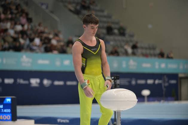 FIG APPARATUS WORLD CUP 2026 (CRO),Finals Day 1 (MAG, WAG), Hall Gradski vrt , Osijek, Croatia, 11.04.2026 HICKEY James (IRL) during FIG APPARATUS WORLD CUP 2026 (CRO),Final Day 1, Pommel Horse (MAG), Hall Gradski vrt , Osijek, Croatia, 11.04.2026 *** FIG APPARATUS WORLD CUP 2026 CRO ,Finals Day 1 MAG, WAG , Hall Gradski vrt , Osijek, Croatia, 11 04 2026 HICKEY James IRL during FIG APPARATUS WORLD CUP 2026 CRO ,Final Day 1, Pommel Horse MAG , Hall Gradski vrt , Osijek, Croatia, 11 04 2026 Copyright: xBEAUTIFULxSPORTS Stanusicx