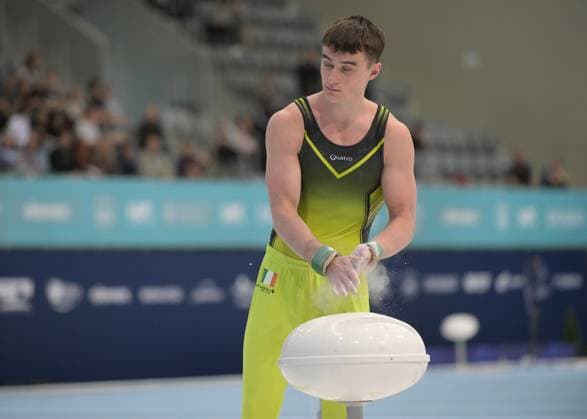 FIG APPARATUS WORLD CUP 2026 (CRO),Finals Day 1 (MAG, WAG), Hall Gradski vrt , Osijek, Croatia, 11.04.2026 HICKEY James (IRL) during FIG APPARATUS WORLD CUP 2026 (CRO),Final Day 1, Pommel Horse (MAG), Hall Gradski vrt , Osijek, Croatia, 11.04.2026 *** FIG APPARATUS WORLD CUP 2026 CRO ,Finals Day 1 MAG, WAG , Hall Gradski vrt , Osijek, Croatia, 11 04 2026 HICKEY James IRL during FIG APPARATUS WORLD CUP 2026 CRO ,Final Day 1, Pommel Horse MAG , Hall Gradski vrt , Osijek, Croatia, 11 04 2026 Copyright: xBEAUTIFULxSPORTS Stanusicx