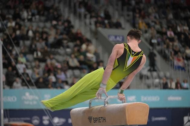 FIG APPARATUS WORLD CUP 2026 (CRO),Finals Day 1 (MAG, WAG), Hall Gradski vrt , Osijek, Croatia, 11.04.2026 HICKEY James (IRL) during FIG APPARATUS WORLD CUP 2026 (CRO),Final Day 1, Pommel Horse (MAG), Hall Gradski vrt , Osijek, Croatia, 11.04.2026 *** FIG APPARATUS WORLD CUP 2026 CRO ,Finals Day 1 MAG, WAG , Hall Gradski vrt , Osijek, Croatia, 11 04 2026 HICKEY James IRL during FIG APPARATUS WORLD CUP 2026 CRO ,Final Day 1, Pommel Horse MAG , Hall Gradski vrt , Osijek, Croatia, 11 04 2026 Copyright: xBEAUTIFULxSPORTS Stanusicx