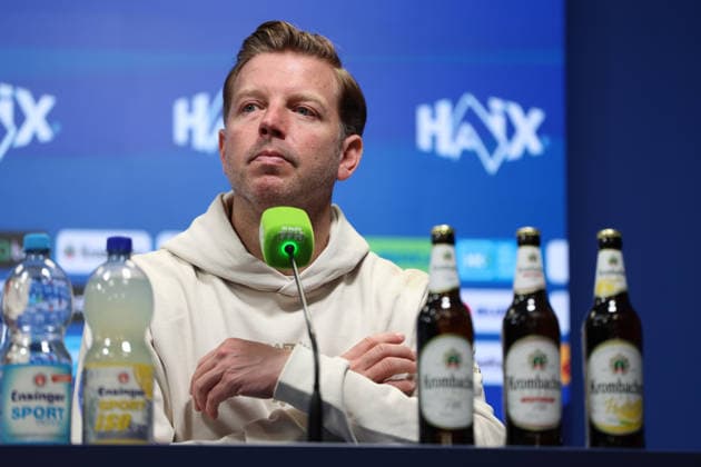 11.04.2026, xrekx, Fussball 2.Bundesliga, SV Darmstadt 98 - Hannover 96 v.l. Pressekonferenz Florian Kohfeldt Trainer (SV Darmstadt 98) (DFL DFB REGULATIONS PROHIBIT ANY USE OF PHOTOGRAPHS as IMAGE SEQUENCES and or QUASI-VIDEO) Darmstadt *** 11 04 2026, xrekx, Fußball 2 Bundesliga, SV Darmstadt 98 Hannover 96 v l Pressekonferenz Florian Kohfeldt Trainer SV Darmstadt 98 DFL DFB REGULATIONS PROHIBIT ANY USE OF PHOTOGRAPHS as IMAGE SEQUENCES and or QUASI VIDEO Darmstadt