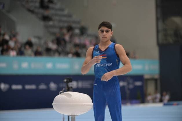 FIG APPARATUS WORLD CUP 2026 (CRO),Finals Day 1 (MAG, WAG), Hall Gradski vrt , Osijek, Croatia, 11.04.2026 MANUKYAN Hamlet (ARM) during FIG APPARATUS WORLD CUP 2026 (CRO),Final Day 1, Pommel Horse (MAG), Hall Gradski vrt , Osijek, Croatia, 11.04.2026 *** FIG APPARATUS WORLD CUP 2026 CRO ,Finals Day 1 MAG, WAG , Hall Gradski vrt , Osijek, Croatia, 11 04 2026 MANUKYAN Hamlet ARM during FIG APPARATUS WORLD CUP 2026 CRO ,Final Day 1, Pommel Horse MAG , Hall Gradski vrt , Osijek, Croatia, 11 04 2026 Copyright: xBEAUTIFULxSPORTS Stanusicx