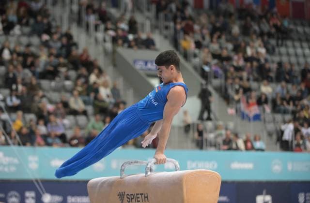 FIG APPARATUS WORLD CUP 2026 (CRO),Finals Day 1 (MAG, WAG), Hall Gradski vrt , Osijek, Croatia, 11.04.2026 MANUKYAN Hamlet (ARM) during FIG APPARATUS WORLD CUP 2026 (CRO),Final Day 1, Pommel Horse (MAG), Hall Gradski vrt , Osijek, Croatia, 11.04.2026 *** FIG APPARATUS WORLD CUP 2026 CRO ,Finals Day 1 MAG, WAG , Hall Gradski vrt , Osijek, Croatia, 11 04 2026 MANUKYAN Hamlet ARM during FIG APPARATUS WORLD CUP 2026 CRO ,Final Day 1, Pommel Horse MAG , Hall Gradski vrt , Osijek, Croatia, 11 04 2026 Copyright: xBEAUTIFULxSPORTS Stanusicx