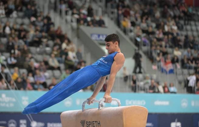 FIG APPARATUS WORLD CUP 2026 (CRO),Finals Day 1 (MAG, WAG), Hall Gradski vrt , Osijek, Croatia, 11.04.2026 MANUKYAN Hamlet (ARM) during FIG APPARATUS WORLD CUP 2026 (CRO),Final Day 1, Pommel Horse (MAG), Hall Gradski vrt , Osijek, Croatia, 11.04.2026 *** FIG APPARATUS WORLD CUP 2026 CRO ,Finals Day 1 MAG, WAG , Hall Gradski vrt , Osijek, Croatia, 11 04 2026 MANUKYAN Hamlet ARM during FIG APPARATUS WORLD CUP 2026 CRO ,Final Day 1, Pommel Horse MAG , Hall Gradski vrt , Osijek, Croatia, 11 04 2026 Copyright: xBEAUTIFULxSPORTS Stanusicx