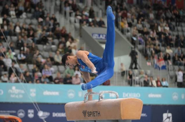 FIG APPARATUS WORLD CUP 2026 (CRO),Finals Day 1 (MAG, WAG), Hall Gradski vrt , Osijek, Croatia, 11.04.2026 MANUKYAN Hamlet (ARM) during FIG APPARATUS WORLD CUP 2026 (CRO),Final Day 1, Pommel Horse (MAG), Hall Gradski vrt , Osijek, Croatia, 11.04.2026 *** FIG APPARATUS WORLD CUP 2026 CRO ,Finals Day 1 MAG, WAG , Hall Gradski vrt , Osijek, Croatia, 11 04 2026 MANUKYAN Hamlet ARM during FIG APPARATUS WORLD CUP 2026 CRO ,Final Day 1, Pommel Horse MAG , Hall Gradski vrt , Osijek, Croatia, 11 04 2026 Copyright: xBEAUTIFULxSPORTS Stanusicx