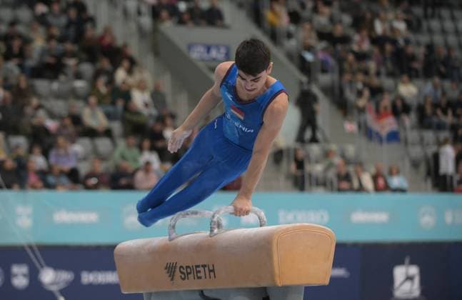 FIG APPARATUS WORLD CUP 2026 (CRO),Finals Day 1 (MAG, WAG), Hall Gradski vrt , Osijek, Croatia, 11.04.2026 MANUKYAN Hamlet (ARM) during FIG APPARATUS WORLD CUP 2026 (CRO),Final Day 1, Pommel Horse (MAG), Hall Gradski vrt , Osijek, Croatia, 11.04.2026 *** FIG APPARATUS WORLD CUP 2026 CRO ,Finals Day 1 MAG, WAG , Hall Gradski vrt , Osijek, Croatia, 11 04 2026 MANUKYAN Hamlet ARM during FIG APPARATUS WORLD CUP 2026 CRO ,Final Day 1, Pommel Horse MAG , Hall Gradski vrt , Osijek, Croatia, 11 04 2026 Copyright: xBEAUTIFULxSPORTS Stanusicx