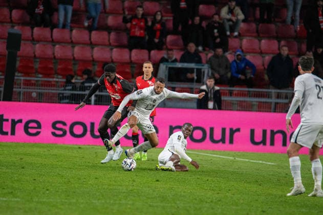 FOOTBALL : Stade Rennais vs Angers SCO - Ligue 1 - JournÃ e 29 - 11 04 2026 Haris Belkebla (Angers SCO) RennesFrance  Copyright: xEmilienxJousselinx