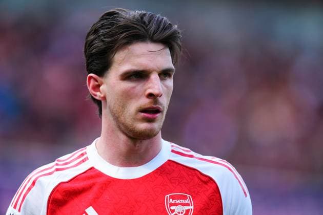 Declan Rice of Arsenal Arsenal v AFC Bournemouth, Premier League, Football, Emirates Stadium, London, UK - 11 Apr 2026London Emirates Stadium United Kingdom EDITORIAL USE ONLY No use with unauthorised audio, video, data, fixture lists, club league logos or live services. Online in-match use limited to 120 images, no video emulation. No use in betting, games or single club league player publications. Copyright: xJavierxGarcia Shutterstockx 16823522gy