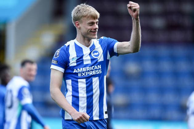 Burnley v Brighton & Hove Albion - Premier League Jan Paul van Hecke of Brighton & Hove Albion celebrates a 2-0 win after the Premier League match between Burnley and Brighton & Hove Albion at Turf Moor in Burnley, United Kingdom, on April 11, 2026. Burnley Lancashire United Kingdom  Copyright: xNewsxImagesx originalFilename:cosgrove-premierl260411_nphwt.jpg