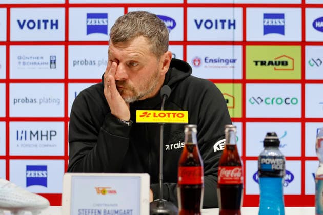 Fussball, 1. Bundesliga, 29. Spieltag, 2025 2026, 1. FC Heidenheim vs. Union Berlin, 11.04.2026, Voith-Arena, Heidenheim, Deutschland, Steffen BAUMGART Trainer Union Berlin Heidenheim Voith-Arena Baden-Württemberg Deutschland *** Football, 1 Bundesliga, Matchday 29, 2025 2026, 1 FC Heidenheim vs Union Berlin, 11 04 2026, Voith Arena, Heidenheim, Germany, Steffen BAUMGART Coach Union Berlin Heidenheim Voith Arena Baden Württemberg Germany Copyright: xGaetanoxDixRosax