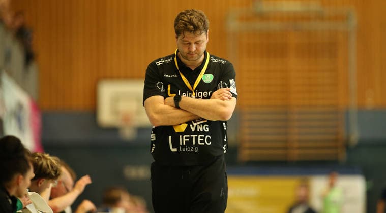 Handball, Saison 2025 2026, 3. Liga, Staffel Nord-Ost, Männer. HG Hamburg-Barmbek - SC DHfK Leipzig II. Trainer Matthias Albrecht (Leipzig). Barmbek Hamburg *** Handball, Season 2025 2026, 3 League, Season North East, Men HG Hamburg Barmbek SC DHfK Leipzig II Coach Matthias Albrecht Leipzig Barmbek Hamburg