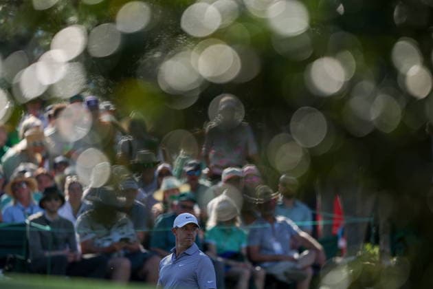 Golf 2026 Masters Tournament - Round 3 Rory McIlroy of Northern Ireland on the 10th fairway in Round 2 of the 2026 Masters tournament in Augusta, Georgia, USA, 11 April 2026. Augusta United States  Copyright: xCHRISxTORRESx
