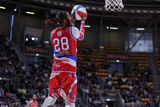 28 Jumpin Ballard Harlem Globetrotters - Washington Generals 100Years World Tour Bologna 11-04-2026 during Harlem Globetrotters 100Years World Tour, Events in Bologna, Italy, April 11 2026  Copyright: xValentinoxOrsini IPAxSportx xipa-agency.netx xx IPA_73902123 IPA_Agency_IPA73902123