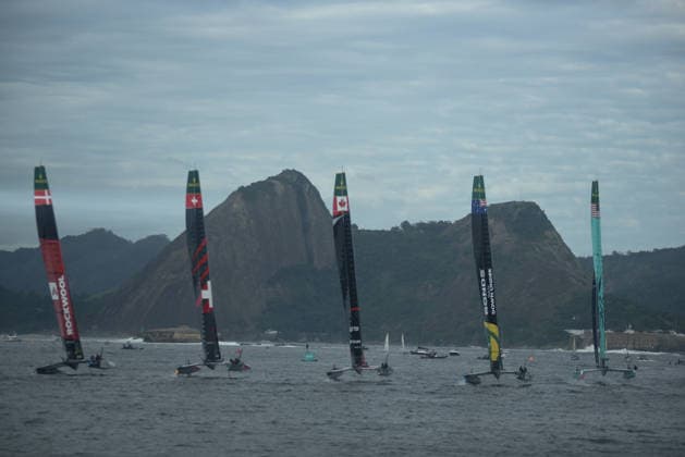 2026 ENEL Rio Sail Grand Prix RIO DE JANEIRO, BRAZIL - APRIL 11: Sweden, Australia, the United States, Spain, and Brazil, along with Germany, Italy, Denmark, and Australia, Canada, compete in the 2026 ENEL Rio Sail Grand Prix in Rio de Janeiro, Brazil on April 11, 2026. The Rio leg is the fourth of 13 stops on the 2026 SailGP, which is considered the Formula 1 of sailing and is holding its first event in South America. The series had two stops in Australia (Perth and Sydney) and one in New Zealand (Auckland) before arriving in Brazil. Fabio Teixeira Anadolu Rio de Janeiro Brazil. Editorial use only. Please get in touch for any other usage.  Copyright: x2026xAnadoluxFabioxTeixeirax