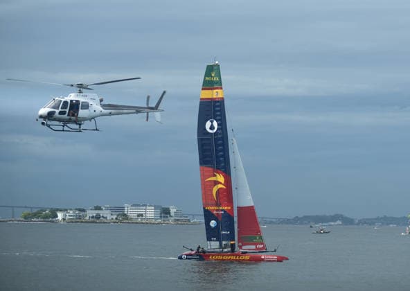 2026 ENEL Rio Sail Grand Prix RIO DE JANEIRO, BRAZIL - APRIL 11: Sweden, Australia, the United States, Spain, and Brazil, along with Germany, Italy, Denmark, and Australia, Canada, compete in the 2026 ENEL Rio Sail Grand Prix in Rio de Janeiro, Brazil on April 11, 2026. The Rio leg is the fourth of 13 stops on the 2026 SailGP, which is considered the Formula 1 of sailing and is holding its first event in South America. The series had two stops in Australia (Perth and Sydney) and one in New Zealand (Auckland) before arriving in Brazil. Fabio Teixeira Anadolu Rio de Janeiro Brazil. Editorial use only. Please get in touch for any other usage.  Copyright: x2026xAnadoluxFabioxTeixeirax