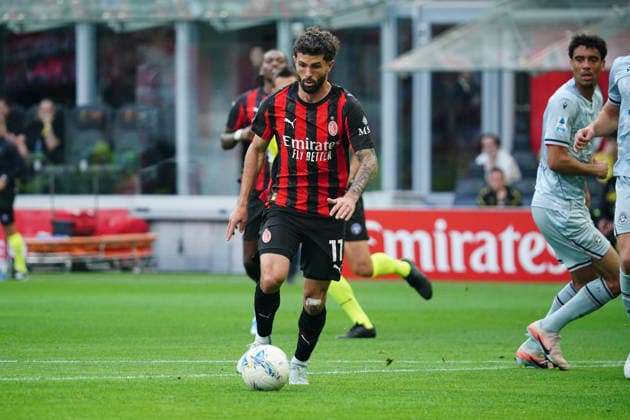 AC Milan v Udinese Calcio - Serie A Christian Pulisic of AC Milan during the Italian Serie A football match between AC Milan and Udinese Calcio at San Siro stadium in Milan, Italy, on April 11, 2026. Milano Italy Italy  Copyright: xLucaxRossinix originalFilename:rossini-acmilanv260411_npXJY.jpg
