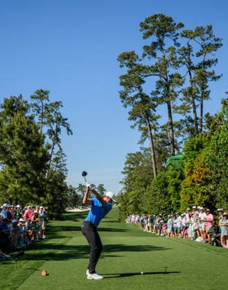 260411 Ludvig Aberg of Sweden during the third round of the 2026 Masters Golf Tournament on April 11, 2026 in Augusta. Photo: Petter Arvidson BILDBYRAN kod PA PA1195 golf masters bbeng the masters augusta depp Copyright: PETTERxARVIDSON BB260411PA188