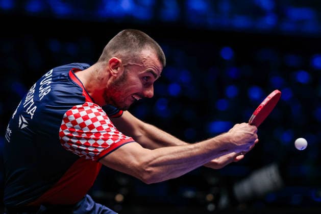 TAIYUAN, CHINA - APRIL 11: Tomislav Pucar of Croatia competes in the Men s Singles Semifinal match against Maharu Yoshimura of Japan on day 5 of WTT Contender Taiyuan 2026 at Taiyuan Binhe Sports Center on April 11, 2026 in Taiyuan, Shanxi Province of China.  Copyright: xVCGx 111634157909
