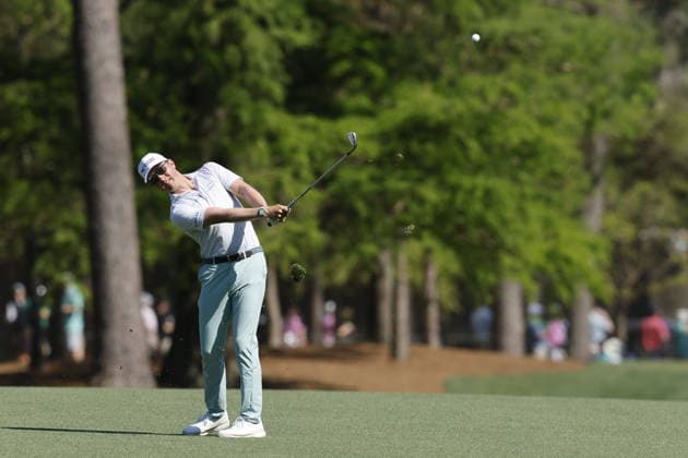 Golf 2026 Masters Tournament - Round 3 Ben Griffin of the US hits on the 13th fairway in Round 3 of the 2026 Masters tournament in Augusta, Georgia, USA, 11 April 2026. Augusta United States  Copyright: xERIKxS.xLESSERx