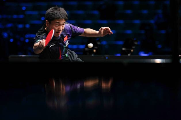 TAIYUAN, CHINA - APRIL 11: Li Tianyang of China competes in the Men s Singles Semifinal match against Wen Ruibo of China on day 5 of WTT Contender Taiyuan 2026 at Taiyuan Binhe Sports Center on April 11, 2026 in Taiyuan, Shanxi Province of China.  Copyright: xVCGx 111634153695