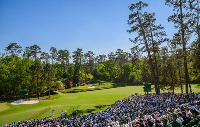 260411 Haotong Li of China during the third round of the 2026 Masters Golf Tournament on April 11, 2026 in Augusta. Photo: Petter Arvidson BILDBYRAN kod PA PA1195 golf masters bbeng the masters augusta Copyright: PETTERxARVIDSON BB260411PA230