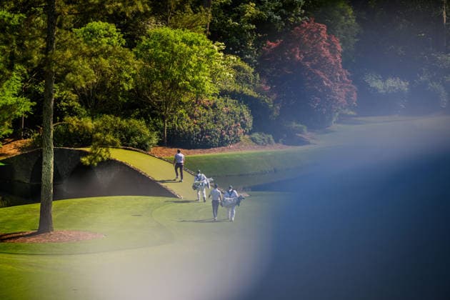 260411 Tyrell Hatton of England and Wyndham Clark of United States during the third round of the 2026 Masters Golf Tournament on April 11, 2026 in Augusta. Photo: Petter Arvidson BILDBYRAN kod PA PA1195 golf masters bbeng the masters augusta Copyright: PETTERxARVIDSON BB260411PA238