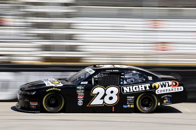 BRISTOL, TN - APRIL 11: Kyle Sieg ( 28 RSS Racing Night Owl Companies Chevrolet) drives down the front stretch during practice for the NASCAR, Motorsport, USA O Reilly Auto Parts Series Suburban Propane 300 on April 11, 2026 at Bristol Motor Speedway in Bristol, TN. (Photo by Jeff Robinson Icon Sportswire) AUTO: APR 11 NASCAR O’Reilly Auto Parts Series Suburban Propane 300 EDITORIAL USE ONLY Icon2604111759300