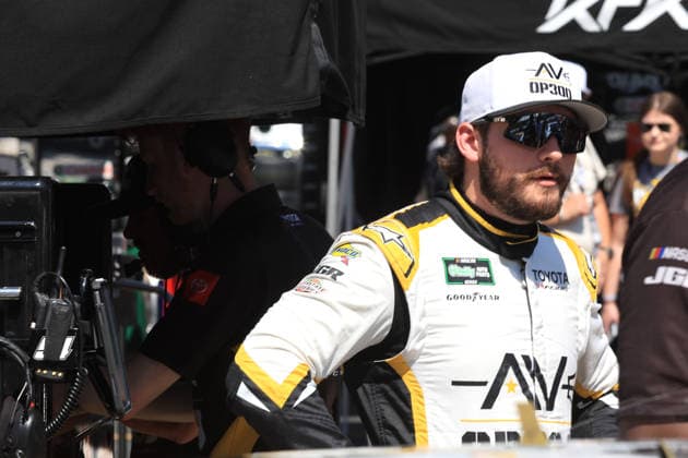 BRISTOL, TN - APRIL 11: Taylor Gray ( 54 Joe Gibbs Racing Operation 300 Toyota) talks with members of his crew during qualifying for the NASCAR, Motorsport, USA O Reilly Auto Parts Series Suburban Propane 300 on April 11, 2026 at Bristol Motor Speedway in Bristol, TN. (Photo by Jeff Robinson Icon Sportswire) AUTO: APR 11 NASCAR O’Reilly Auto Parts Series Suburban Propane 300 EDITORIAL USE ONLY Icon2604112007300