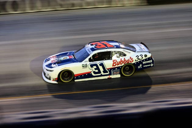BRISTOL, TN - APRIL 11: Blaine Perkins ( 31 Jordan Anderson Racing Bubba s 33 Chevrolet) races into turn 2 during the running of the NASCAR, Motorsport, USA O Reilly Auto Parts Series Suburban Propane 300 on April 11, 2026 at Bristol Motor Speedway in Bristol, TN. (Photo by Jeff Robinson Icon Sportswire) AUTO: APR 11 NASCAR O’Reilly Auto Parts Series Suburban Propane 300 EDITORIAL USE ONLY Icon2604112617300