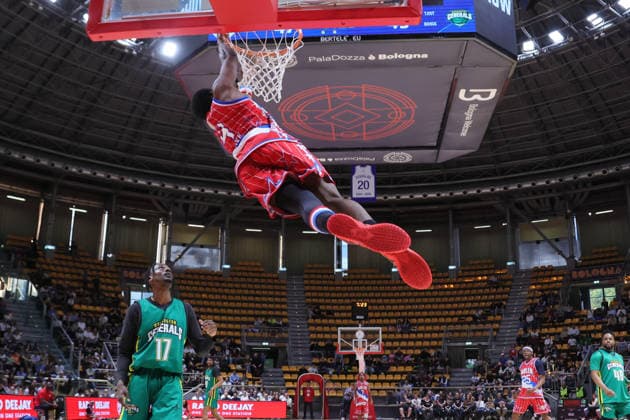 04 Shake Railey Harlem Globetrotters - Washington Generals 100Years World Tour Bologna 11-04-2026 during Harlem Globetrotters 100Years World Tour, Events in Bologna, Italy, April 11 2026  Copyright: xValentinoxOrsini IPAxSportx xipa-agency.netx xx IPA_73902049 IPA_Agency_IPA73902049