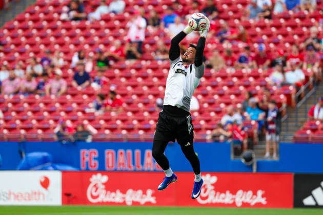 April 11, 2026, Frisco, Texas, USA: FRISCO, TX : St. Louis Frisco SC goalkeeper Roman BoÂ¼rki (1) during warmups prior to their match against FC Dallas on Saturday at Toyota Stadium in Frisco. 2026 MLS, Fussball Herren, USA Soccer : FC Dallas 1:1 St. Louis CITY SC  - ZUMAm257 20260411_zsp_m257_023 Copyright: xBrianxMcLeanx