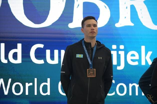FIG APPARATUS WORLD CUP 2026 (CRO),Finals Day 1 (MAG, WAG), Hall Gradski vrt , Osijek, Croatia, 11.04.2026 KURBANOV Nariman (KAZ) won 3 place during FIG APPARATUS WORLD CUP 2026 (CRO),Final Day 1, Pommel Horse (MAG), Hall Gradski vrt , Osijek, Croatia, 11.04.2026 *** FIG APPARATUS WORLD CUP 2026 CRO ,Finals Day 1 MAG, WAG , Hall Gradski vrt , Osijek, Croatia, 11 04 2026 KURBANOV Nariman KAZ won 3 place during FIG APPARATUS WORLD CUP 2026 CRO ,Final Day 1, Pommel Horse MAG , Hall Gradski vrt , Osijek, Croatia, 11 04 2026 Copyright: xBEAUTIFULxSPORTS Stanusicx