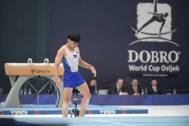 FIG APPARATUS WORLD CUP 2026 (CRO),Finals Day 1 (MAG, WAG), Hall Gradski vrt , Osijek, Croatia, 11.04.2026 YULO Karl Jahrel Eldrew (PHI) during FIG APPARATUS WORLD CUP 2026 (CRO),Final Day 1, FLOOR (MAG), Hall Gradski vrt , Osijek, Croatia, 11.04.2026 *** FIG APPARATUS WORLD CUP 2026 CRO ,Finals Day 1 MAG, WAG , Hall Gradski vrt , Osijek, Croatia, 11 04 2026 YULO Karl Jahrel Eldrew PHI during FIG APPARATUS WORLD CUP 2026 CRO ,Final Day 1, FLOOR MAG , Hall Gradski vrt , Osijek, Croatia, 11 04 2026 Copyright: xBEAUTIFULxSPORTS Stanusicx