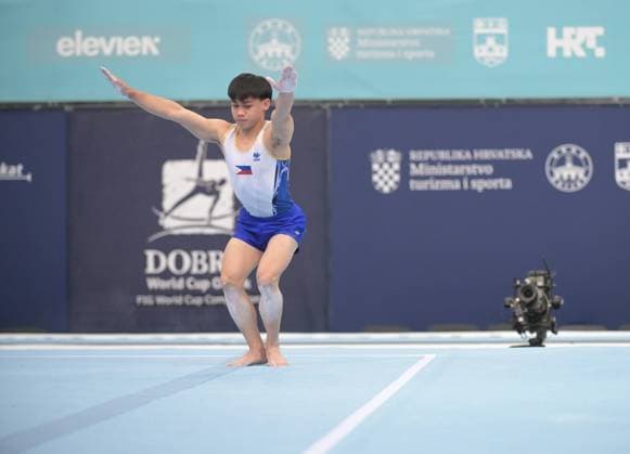 FIG APPARATUS WORLD CUP 2026 (CRO),Finals Day 1 (MAG, WAG), Hall Gradski vrt , Osijek, Croatia, 11.04.2026 YULO Karl Jahrel Eldrew (PHI) during FIG APPARATUS WORLD CUP 2026 (CRO),Final Day 1, FLOOR (MAG), Hall Gradski vrt , Osijek, Croatia, 11.04.2026 *** FIG APPARATUS WORLD CUP 2026 CRO ,Finals Day 1 MAG, WAG , Hall Gradski vrt , Osijek, Croatia, 11 04 2026 YULO Karl Jahrel Eldrew PHI during FIG APPARATUS WORLD CUP 2026 CRO ,Final Day 1, FLOOR MAG , Hall Gradski vrt , Osijek, Croatia, 11 04 2026 Copyright: xBEAUTIFULxSPORTS Stanusicx