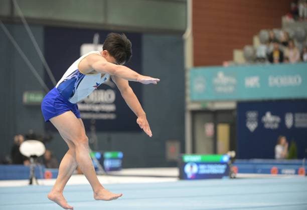 FIG APPARATUS WORLD CUP 2026 (CRO),Finals Day 1 (MAG, WAG), Hall Gradski vrt , Osijek, Croatia, 11.04.2026 YULO Karl Jahrel Eldrew (PHI) during FIG APPARATUS WORLD CUP 2026 (CRO),Final Day 1, FLOOR (MAG), Hall Gradski vrt , Osijek, Croatia, 11.04.2026 *** FIG APPARATUS WORLD CUP 2026 CRO ,Finals Day 1 MAG, WAG , Hall Gradski vrt , Osijek, Croatia, 11 04 2026 YULO Karl Jahrel Eldrew PHI during FIG APPARATUS WORLD CUP 2026 CRO ,Final Day 1, FLOOR MAG , Hall Gradski vrt , Osijek, Croatia, 11 04 2026 Copyright: xBEAUTIFULxSPORTS Stanusicx
