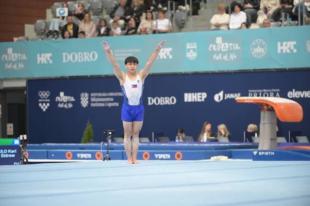 FIG APPARATUS WORLD CUP 2026 (CRO),Finals Day 1 (MAG, WAG), Hall Gradski vrt , Osijek, Croatia, 11.04.2026 YULO Karl Jahrel Eldrew (PHI) during FIG APPARATUS WORLD CUP 2026 (CRO),Final Day 1, FLOOR (MAG), Hall Gradski vrt , Osijek, Croatia, 11.04.2026 *** FIG APPARATUS WORLD CUP 2026 CRO ,Finals Day 1 MAG, WAG , Hall Gradski vrt , Osijek, Croatia, 11 04 2026 YULO Karl Jahrel Eldrew PHI during FIG APPARATUS WORLD CUP 2026 CRO ,Final Day 1, FLOOR MAG , Hall Gradski vrt , Osijek, Croatia, 11 04 2026 Copyright: xBEAUTIFULxSPORTS Stanusicx